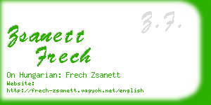 zsanett frech business card